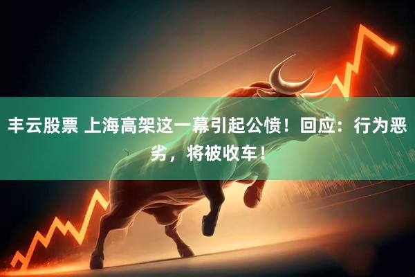 丰云股票 上海高架这一幕引起公愤！回应：行为恶劣，将被收车！