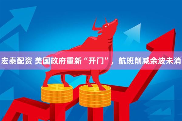 宏泰配资 美国政府重新“开门”，航班削减余波未消